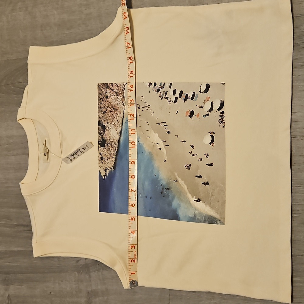 Madewell Cream Crewneck Muscle T Shirt - Picture 5 of 7